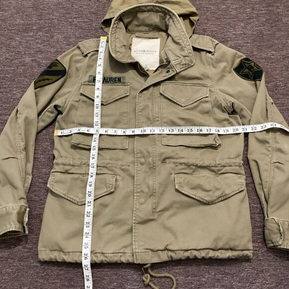 Ralph Lauren Denim Supply Army Military Field Inspired Jacket Mens Small Beige - Picture 10 of 12